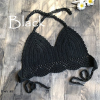 S - XL 9 Colors Crochet Knitted Bikini Top Female Swimsuit Women Swimwear Bather Bathing Suit Swim Hollow Out Beach Top V4194