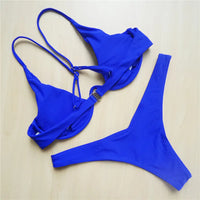 S - XL V-bar Underwired Bikini Female Swimsuit Women Swimwear Two-Piece V Shape Wire Bikini Set Bather Bathing Suit Swim V439