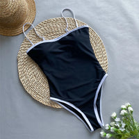 2026 Sexy Color Block Splicing High Leg Cut Full Back Women Swimwear One Piece Swimsuit Female Bather Bathing Suit Swim V5622
