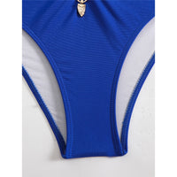 2026 Halter Cut Out High Waist Bikini Female Swimsuit Women Swimwear Two-Pieces Bikini Set Padded Bather Bathing Suit Swim V6256