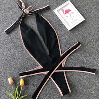 2026 Neon Green Women Swimwear High Cut Backless One Piece Swimsuit Female Bather Sexy Halter Bathing Suit Swim Monokini V1336G