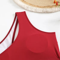 Cut Out Asymmetric One Shoulder One Piece Swimsuit Women Swimwear Female Monokini High Leg Cut Bather Bathing Suit Swim V6254