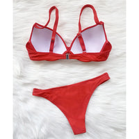 Sexy Underwired Bra Cup High Leg Cut Bikini Women Swimwear Female Swimsuit Two-Pieces Bikini Set Bather Bathing Suit Swim V3151