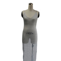 Sexy Sheer Net Mesh Knitted Glitter Tunic Beach Cover Up Cover-ups Long Beach Dress Beach Wear Beachwear Female Women Robe V651