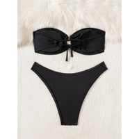 5 Colors Sequins Shiny Bling Women Swimwear Bandeau Bikini Female Swimsuit Two-Pieces Bikini Set Bather Bathing Suit Swim V7311