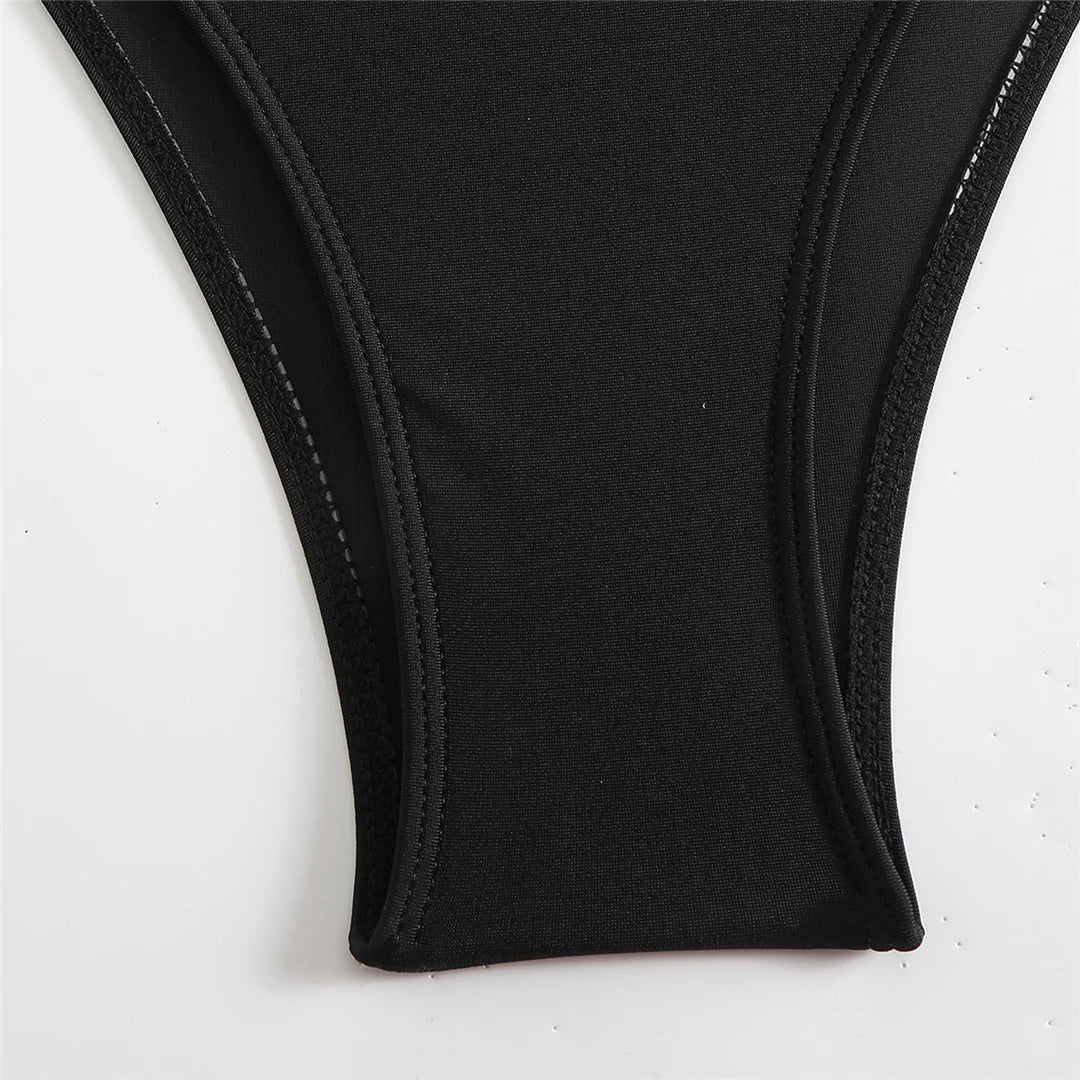 Cut Out Asymmetric One Shoulder One Piece Swimsuit Women Swimwear Female Monokini High Leg Cut Bather Bathing Suit Swim V6254