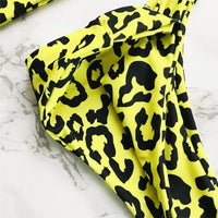 New S - XL Sexy Hot Pink Leopard Bikini Women Swimwear Female Swimsuit Two-piece Bikini set Bather Bathing Suit Swim Lady V871P