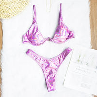 S - XL V-bar Underwired Bikini Female Swimsuit Women Swimwear Two-Piece V Shape Wire Bikini Set Bather Bathing Suit Swim V439