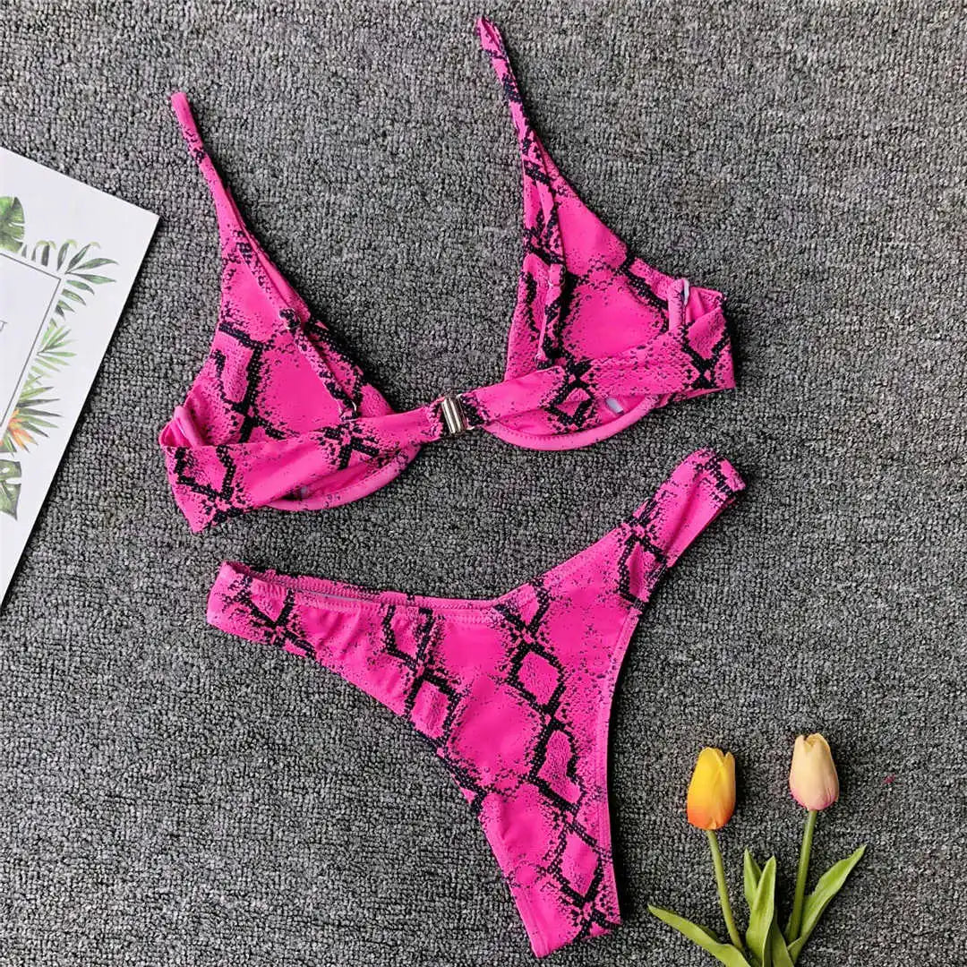 S - XL V-bar Underwired Bikini Female Swimsuit Women Swimwear Two-Piece V Shape Wire Bikini Set Bather Bathing Suit Swim V439
