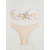 5 Colors Sequins Shiny Bling Women Swimwear Bandeau Bikini Female Swimsuit Two-Pieces Bikini Set Bather Bathing Suit Swim V7311