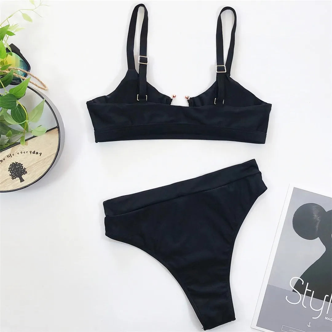 NEW Leopard Swimsuit High Waist Bikini Women Swimwear Two-Pieces Bikini Set Bather Snake Printed Bathing Suit Swim Wear V1712