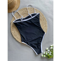 2026 Sexy Color Block Splicing High Leg Cut Full Back Women Swimwear One Piece Swimsuit Female Bather Bathing Suit Swim V5622