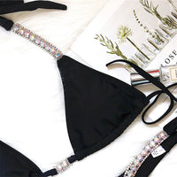 New Jewelled Rhinestone Bling Diamond Bikini Women Swimwear Female Swimsuit Two-Pieces Bikini Set Bather Bathing Suit Swim V2268