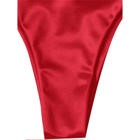 Sexy 13 Colors Halter Satin Brazilian Bikini Women Swimwear Female Swimsuit Two-Pieces Bikini Set Bather Bathing Suit Swim V4966
