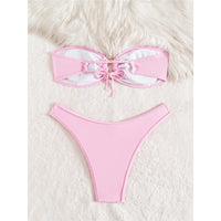 5 Colors Sequins Shiny Bling Women Swimwear Bandeau Bikini Female Swimsuit Two-Pieces Bikini Set Bather Bathing Suit Swim V7311
