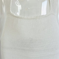 Sexy Knit Halter V Neck Slit Beach Maxi Dress For Women 2026 Chic Cut Out Backless Party Dresses Party Swimwear Cover Up V6164
