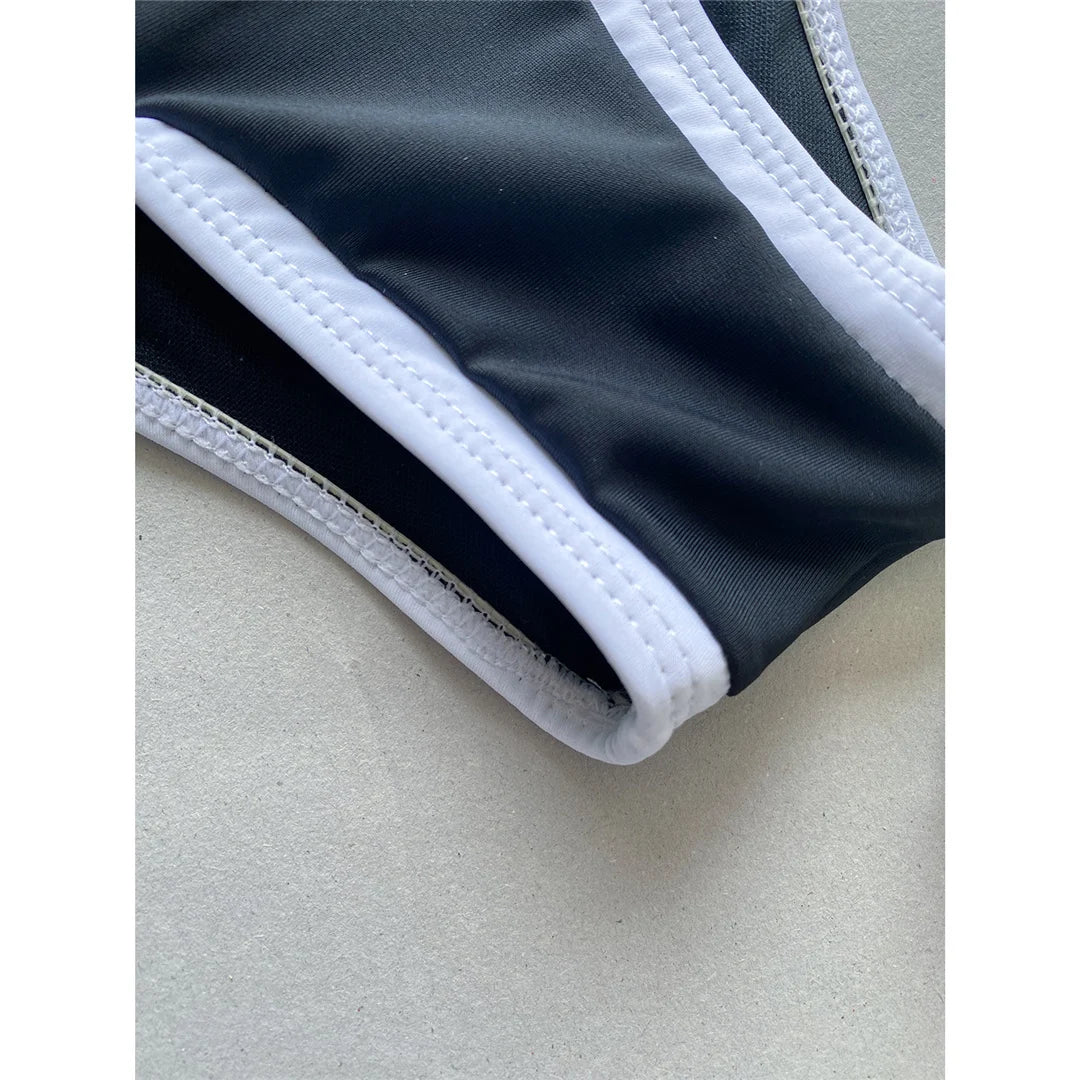 2026 Sexy Color Block Splicing High Leg Cut Full Back Women Swimwear One Piece Swimsuit Female Bather Bathing Suit Swim V5622