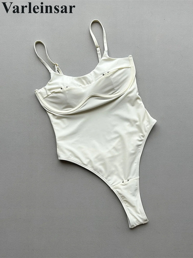 Sexy Cut Out Underwired Women Swimwear One Piece Swimsuit Female Extreme String Mini Micro Thong Bather Bathing Suit Swim V7744