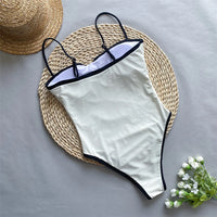 2026 Sexy Color Block Splicing High Leg Cut Full Back Women Swimwear One Piece Swimsuit Female Bather Bathing Suit Swim V5622