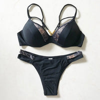 S - XL Splicing Bikini Push Up Swimsuit Female Swimwear Women Two-Pieces Bikini Set Bra Cup Bather Bathing Suit Swim V2103SW