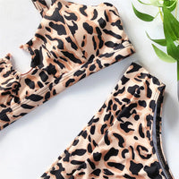 NEW Leopard Swimsuit High Waist Bikini Women Swimwear Two-Pieces Bikini Set Bather Snake Printed Bathing Suit Swim Wear V1712