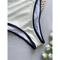 2026 Sexy Color Block Splicing High Leg Cut Full Back Women Swimwear One Piece Swimsuit Female Bather Bathing Suit Swim V5622