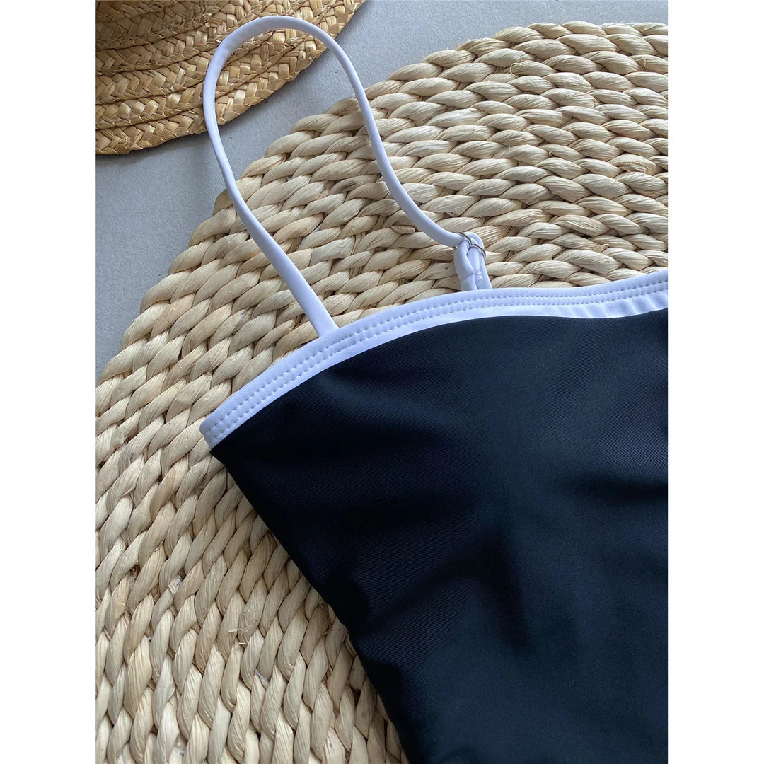 2026 Sexy Color Block Splicing High Leg Cut Full Back Women Swimwear One Piece Swimsuit Female Bather Bathing Suit Swim V5622