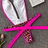 2026 Neon Green Women Swimwear High Cut Backless One Piece Swimsuit Female Bather Sexy Halter Bathing Suit Swim Monokini V1336G