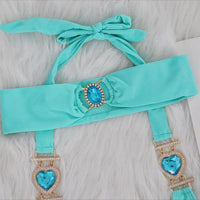 Diamond Rhinestone Bikini  Female Swimsuit Women Swimwear Two-Pieces Bikini Set With Hairbands Bather Bathing Suit Swim V3047G