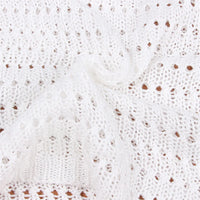 S - XL Crochet Knitted Backless Deep V Split Tunic Beach Cover Up Cover-ups Beach Dress Beach Wear Beachwear Female Women V4014
