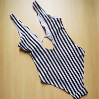 S - XL V shape Wire Striped Women Swimwear One Piece Swimsuit  Female V-bar Underwired Bather Bathing Suit Swim Monokini V472SW