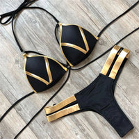 S - XL New Sexy Push Up Bikini Women Swimwear Female Swimsuit Two-Pieces Bikini Set Bra Cup Bather Bathing Suit Swim V2154