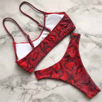 New S - XL Sexy Hot Pink Leopard Bikini Women Swimwear Female Swimsuit Two-piece Bikini set Bather Bathing Suit Swim Lady V871P