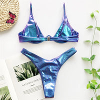 S - XL V-bar Underwired Bikini Female Swimsuit Women Swimwear Two-Piece V Shape Wire Bikini Set Bather Bathing Suit Swim V439