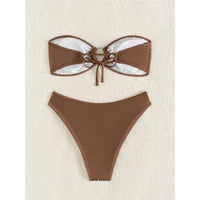 New Glitter Sequins Bandeau Bikini Female Swimsuit Women Swimwear Two-Pieces Bikini Set Brazilian Bather Bathing Suit Swim V7922