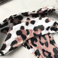 New S - XL Sexy Hot Pink Leopard Bikini Women Swimwear Female Swimsuit Two-piece Bikini set Bather Bathing Suit Swim Lady V871P