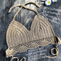 S - XL 9 Colors Crochet Knitted Bikini Top Female Swimsuit Women Swimwear Bather Bathing Suit Swim Hollow Out Beach Top V4194