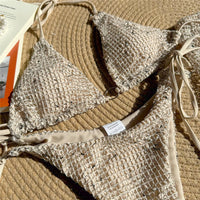 3PCS With Hollow Out Skirt Halter Bikini Female Swimsuit Women Swimwear Three-Pieces Bikini Set Bather Bathing Suit Swim V6451