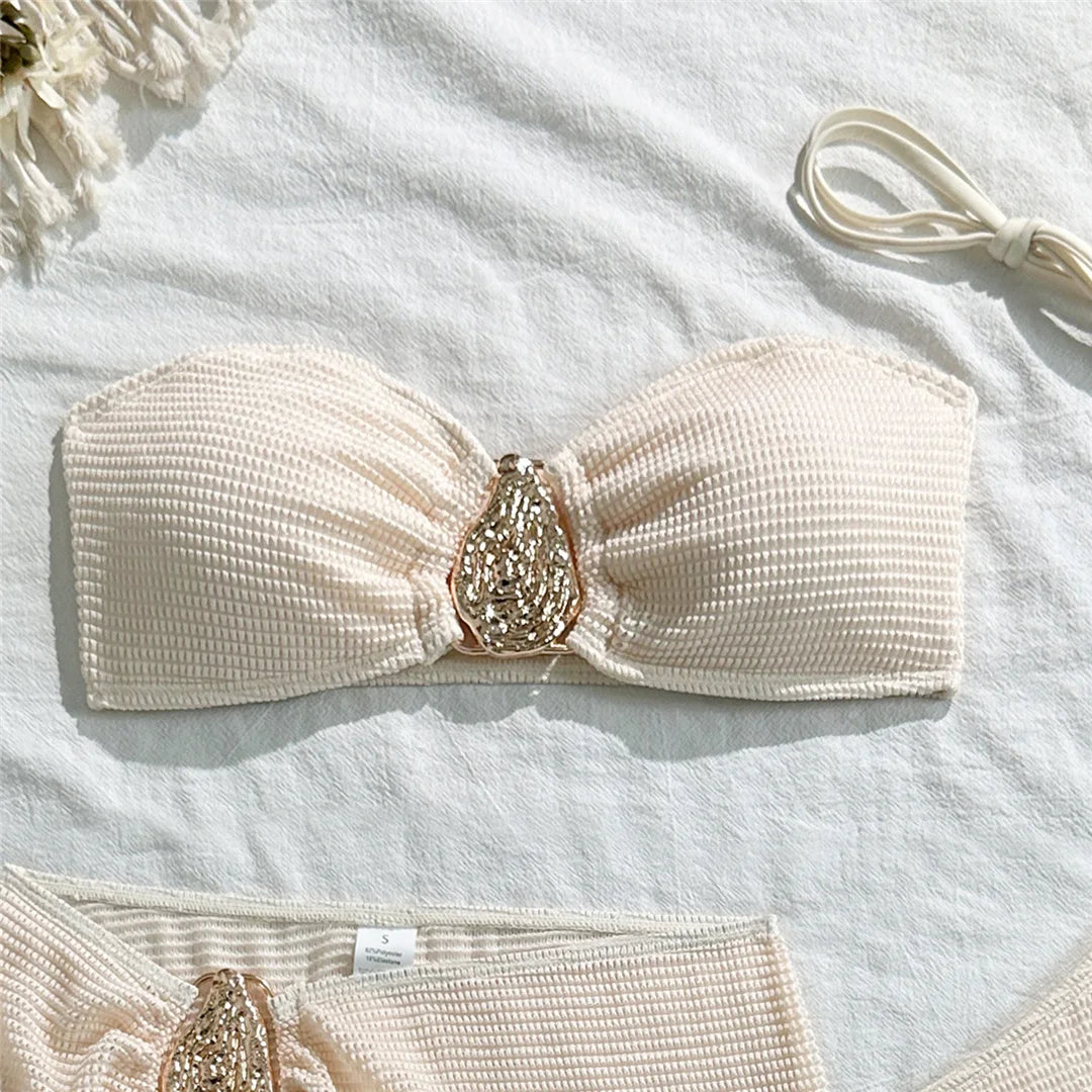 With Skirt High Leg Cut Brazilian Bikini Women Swimwear Female Swimsuit Three-pieces Bikini set Bather Bathing Suit Swim V6741