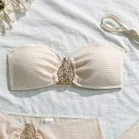 With Skirt High Leg Cut Brazilian Bikini Women Swimwear Female Swimsuit Three-pieces Bikini set Bather Bathing Suit Swim V6741