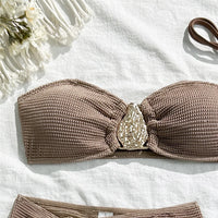 With Skirt High Leg Cut Brazilian Bikini Women Swimwear Female Swimsuit Three-pieces Bikini set Bather Bathing Suit Swim V6741