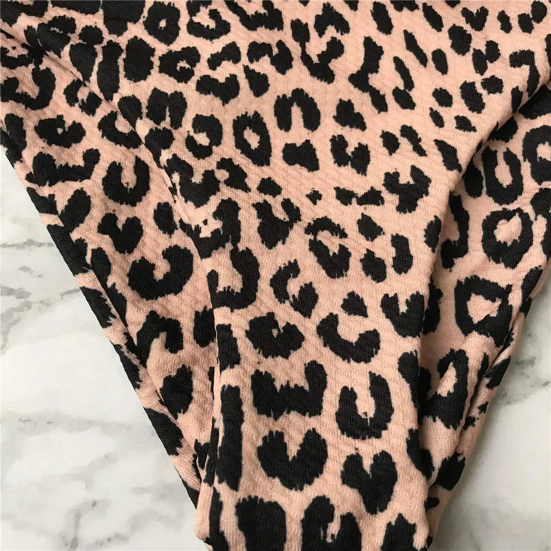 Sexy Leopard Polka Dot Knotted Brazilian Bikini Women Swimwear Female Swimsuit Two-Pieces Bikini Set Bather Bathing Suit V643