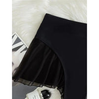 New Sexy Ruffled Mini MIcro Thong Bikini Bottom Swim Brief Women Swimwear Female Bather Brazilian Tanga Panties Underwear V4267