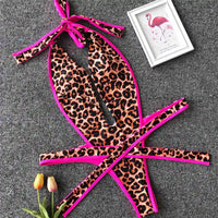 2026 Neon Green Women Swimwear High Cut Backless One Piece Swimsuit Female Bather Sexy Halter Bathing Suit Swim Monokini V1336G
