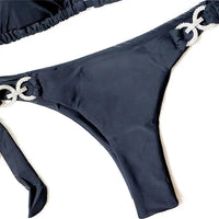 New Halter Bling Diamond Brazilian Bikini Female Swimsuit Women Swimwear Two-Pieces Bikini Set Bather Bathing Suit Swim V2340