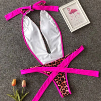 2026 Neon Green Women Swimwear High Cut Backless One Piece Swimsuit Female Bather Sexy Halter Bathing Suit Swim Monokini V1336G