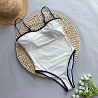 2026 Sexy Color Block Splicing High Leg Cut Full Back Women Swimwear One Piece Swimsuit Female Bather Bathing Suit Swim V5622