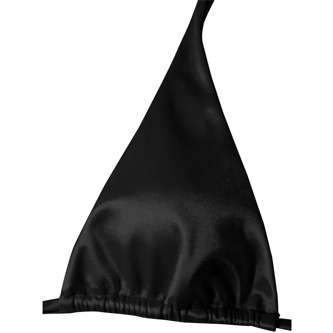 Sexy 13 Colors Halter Satin Brazilian Bikini Women Swimwear Female Swimsuit Two-Pieces Bikini Set Bather Bathing Suit Swim V4966