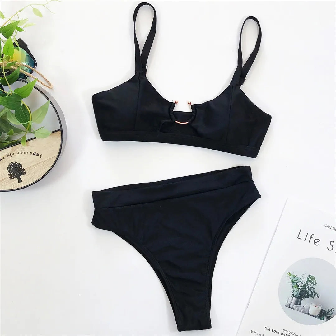 NEW Leopard Swimsuit High Waist Bikini Women Swimwear Two-Pieces Bikini Set Bather Snake Printed Bathing Suit Swim Wear V1712