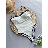 2026 Sexy Color Block Splicing High Leg Cut Full Back Women Swimwear One Piece Swimsuit Female Bather Bathing Suit Swim V5622